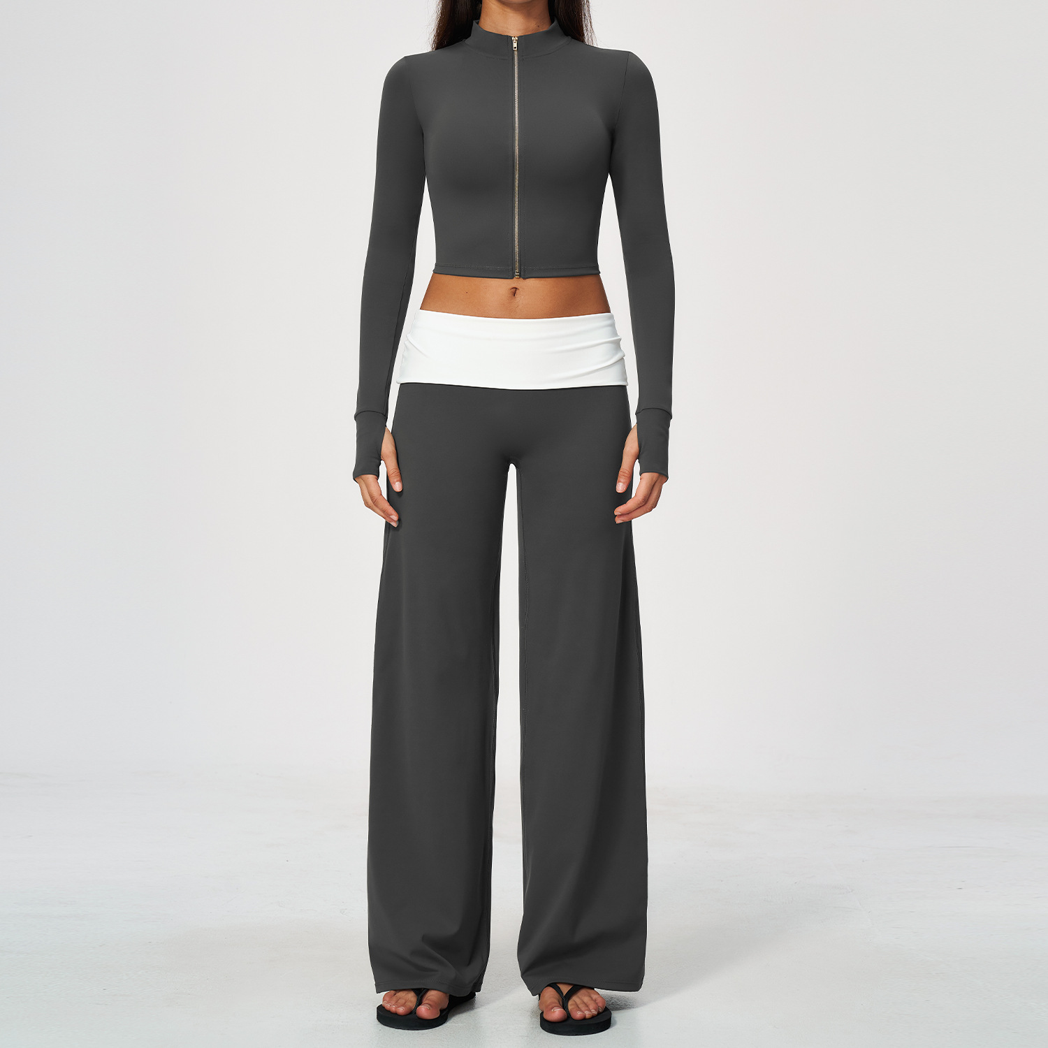 Zip Jacket Wide Leg Pants 2 Pi - огляд і ціна Yoga Fitness Jacket
