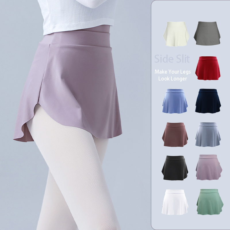 Women Side Split Dance Skirts  - огляд і ціна Yoga Fitness Dress