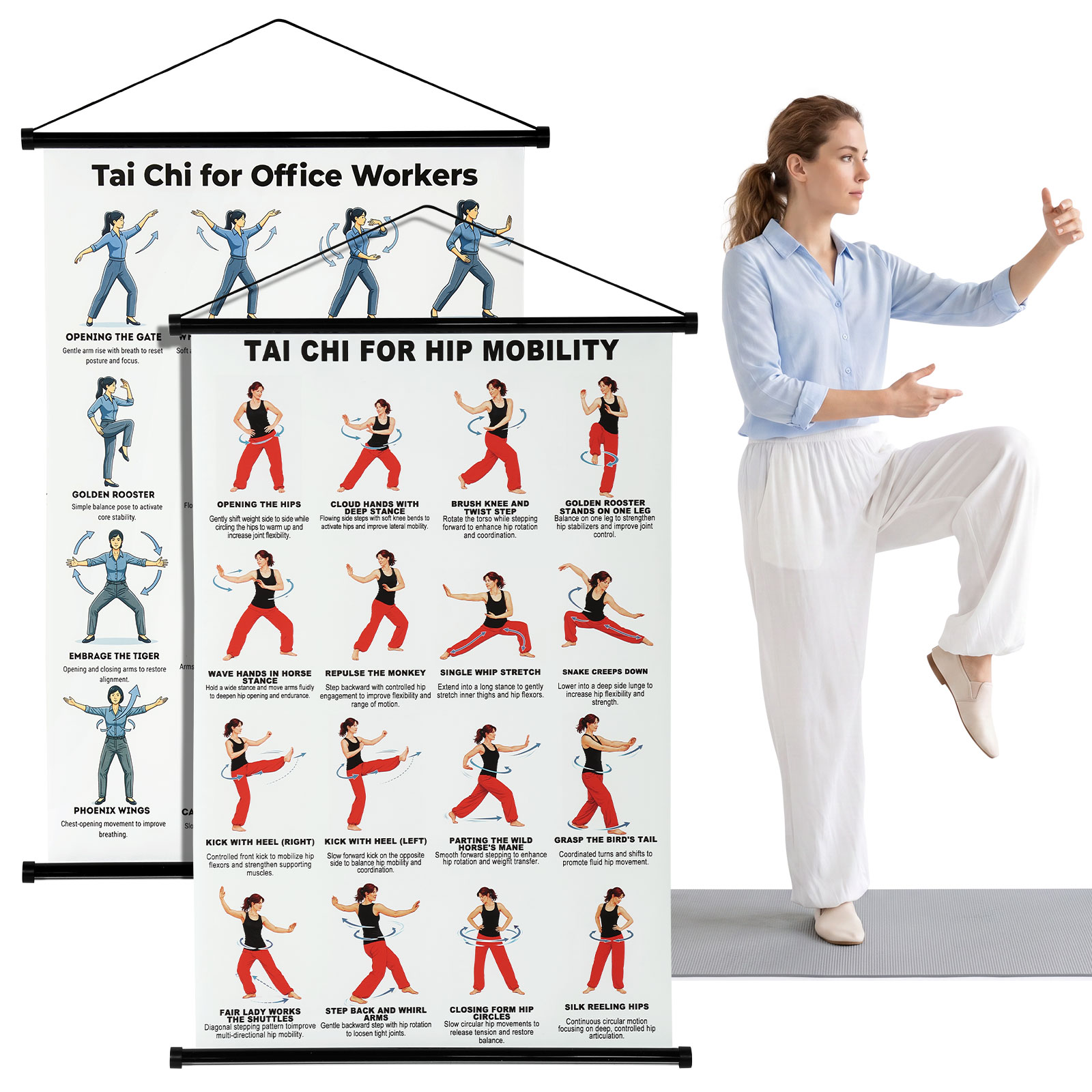 Tai Chi Yoga Fitness Poster Co - огляд і ціна Yoga Fitness Wallpaper
