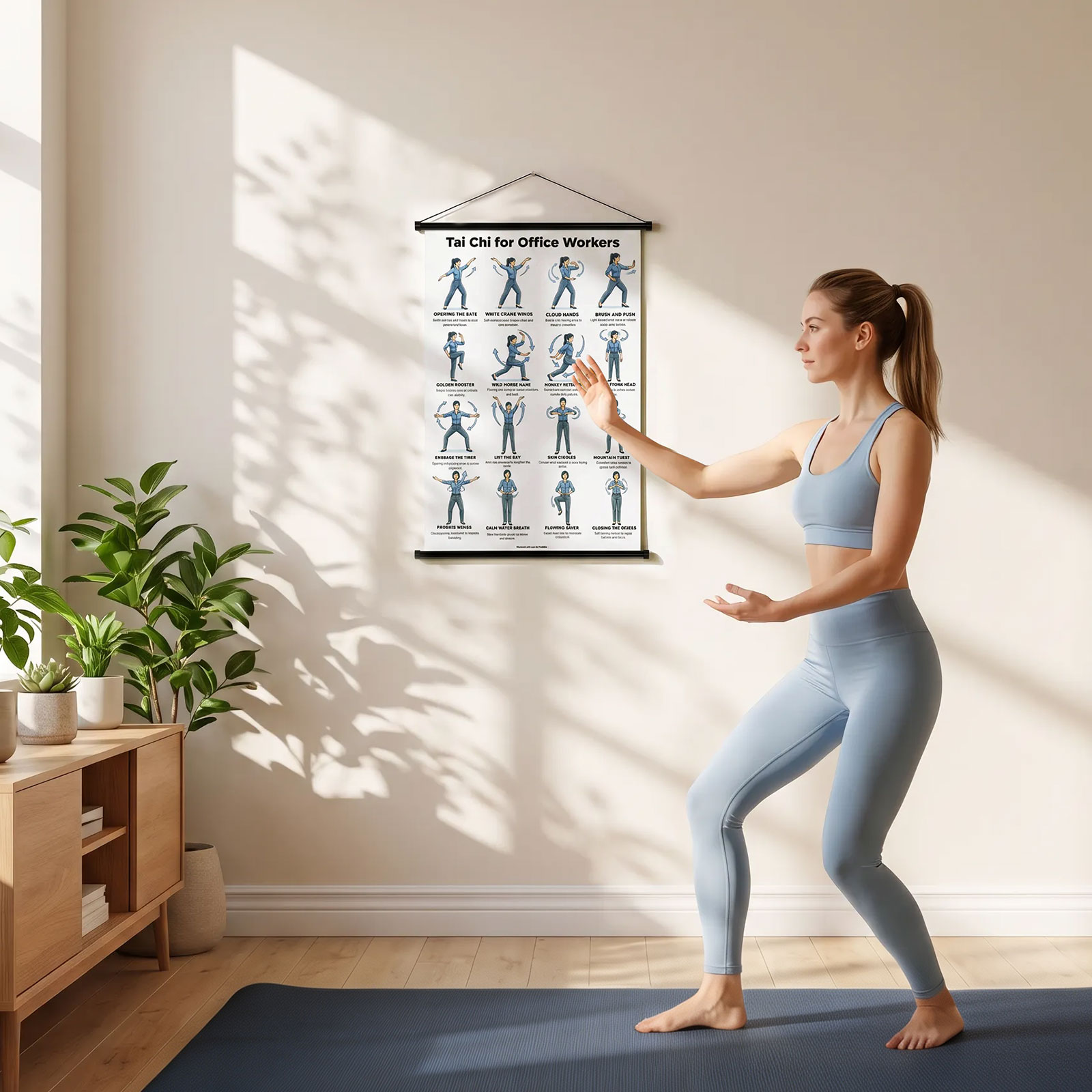 Tai Chi Yoga Fitness Poster Co - огляд і ціна Yoga Fitness Wallpaper