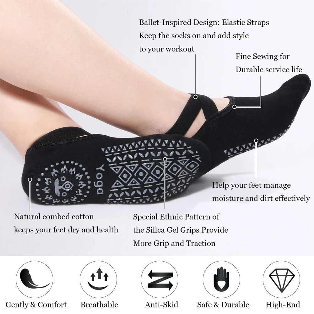 1Pair Yoga Socks for Women Non - огляд і ціна Yoga Dance & Fitness Center Llc