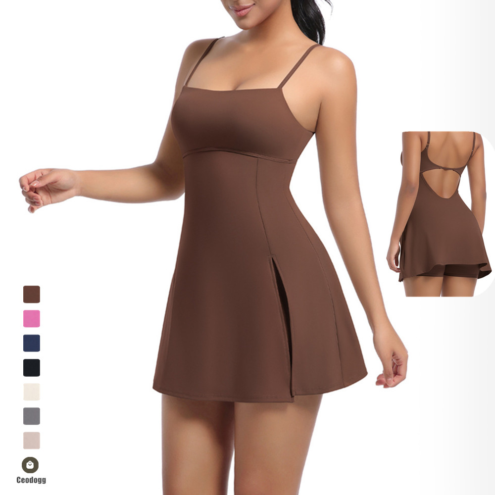 Pad Bodysuit Women Anti Shorts - огляд і ціна Yoga Fitness Dress